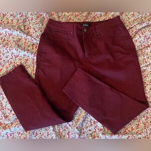 Royalty For Me Burgundy Stretch Jeans. Size 14
